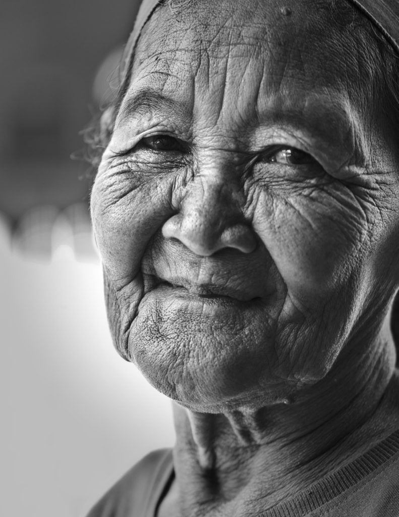 mother, old woman, tenderness